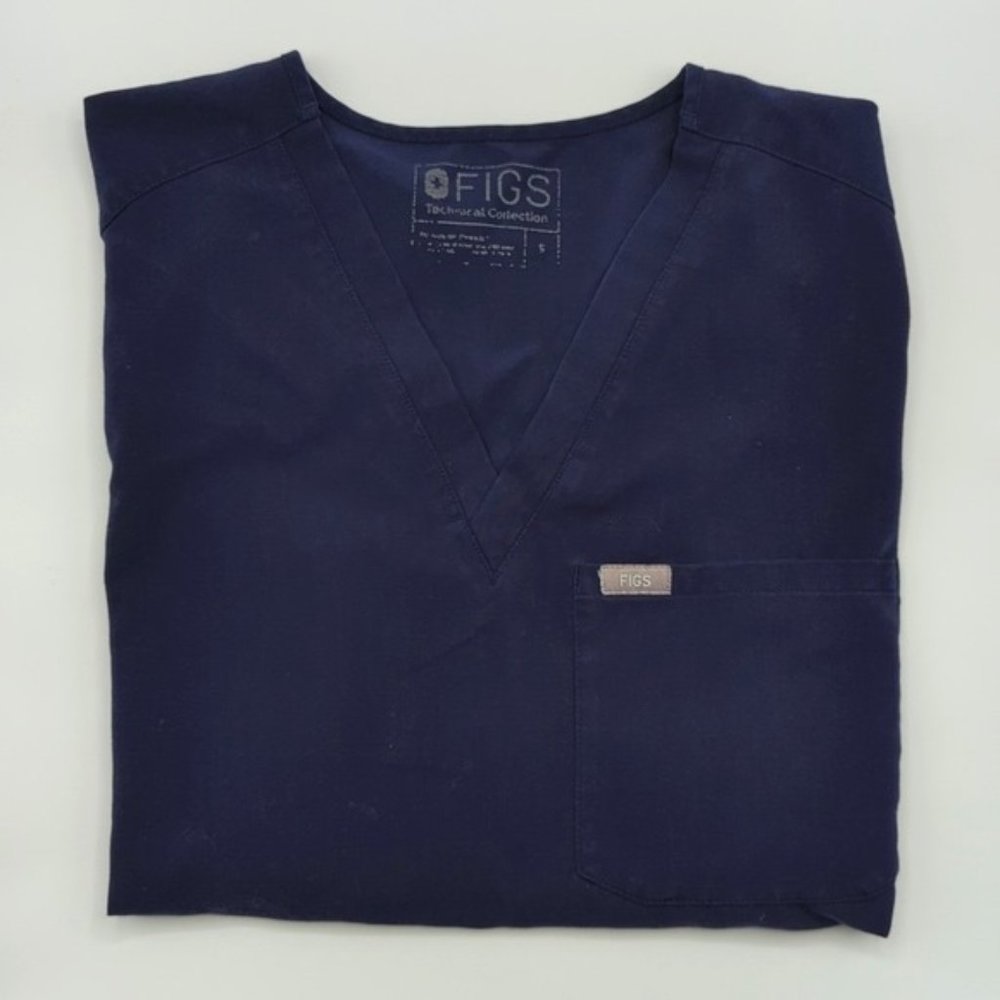 Figs Scrub Top Technical Collection Navy Small